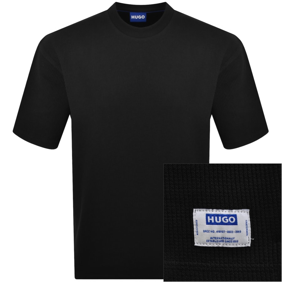 新品　HUGO BOSS tシャツ　ブルー　ブラック HUGO Blue Nuwaffle T Shirt Black | Mainline Menswear us